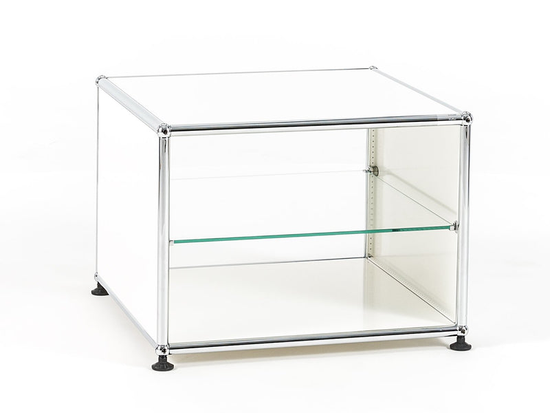 USM Haller Side Table with glass shelf