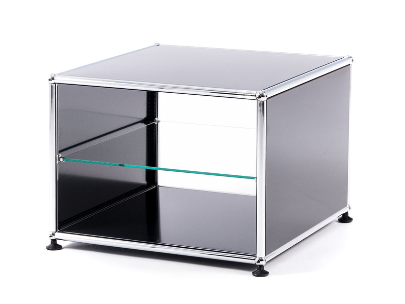 USM Haller Side Table with glass shelf