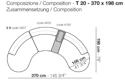 Tokio - Curved Sofa