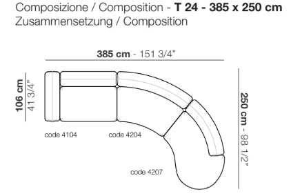 Tokio - Curved Sofa