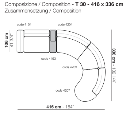 Tokio - Curved Sofa