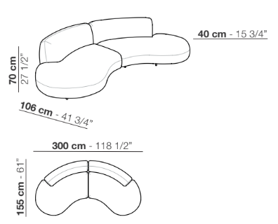 Tokio - Curved Sofa