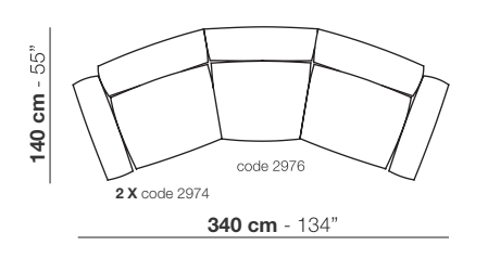 Marechiaro - Curved sofa